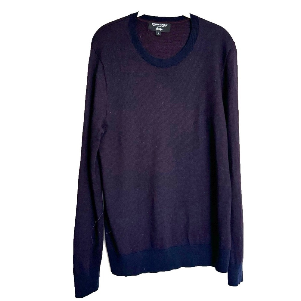 Banana Republic Italian Merino Yarn Sweater by Baruffa Sz Large Preppy Academia